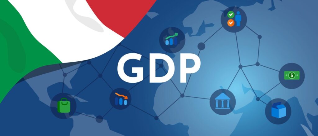 Grafico sull'andamento del Pil e dell'inflazione in Italia