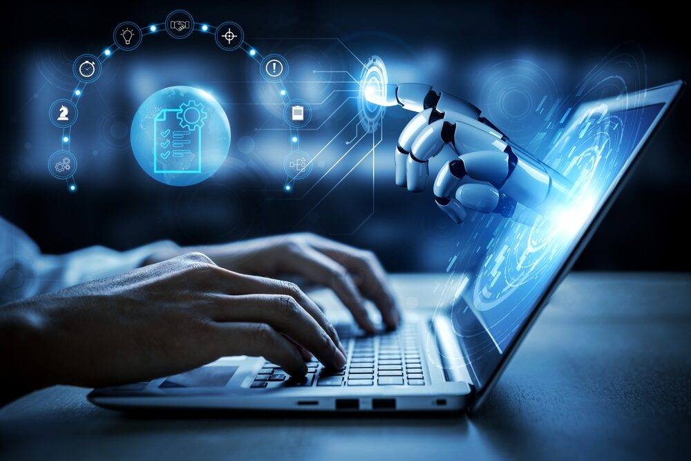 Illustrazione sull'uso dell'intelligenza artificiale nello sviluppo software