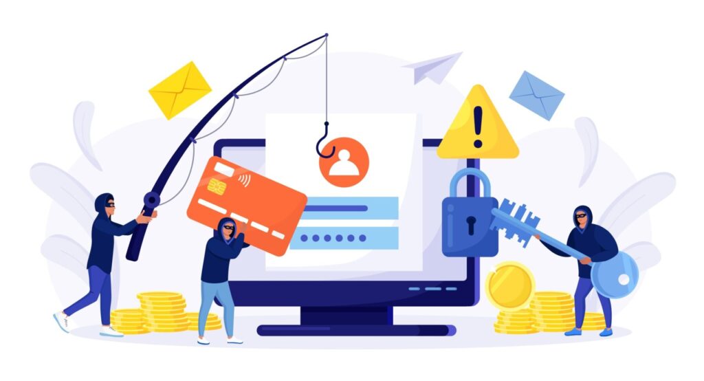Rappresentazione grafica del phishing