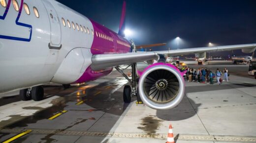 Aereo Wizz Air in volo